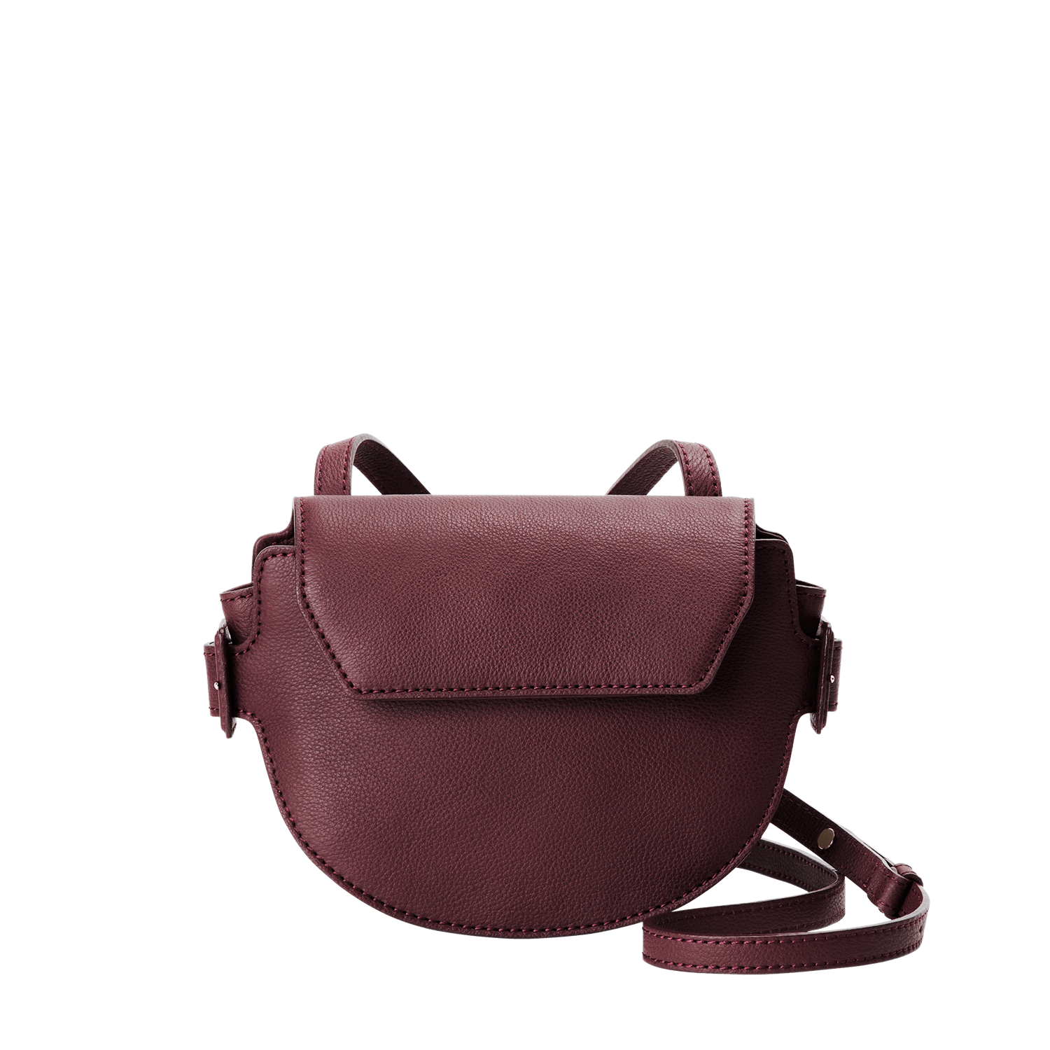 土屋鞄製造所 - 中文官網 - Gusset code 迷你馬鞍包 - 暗紅色