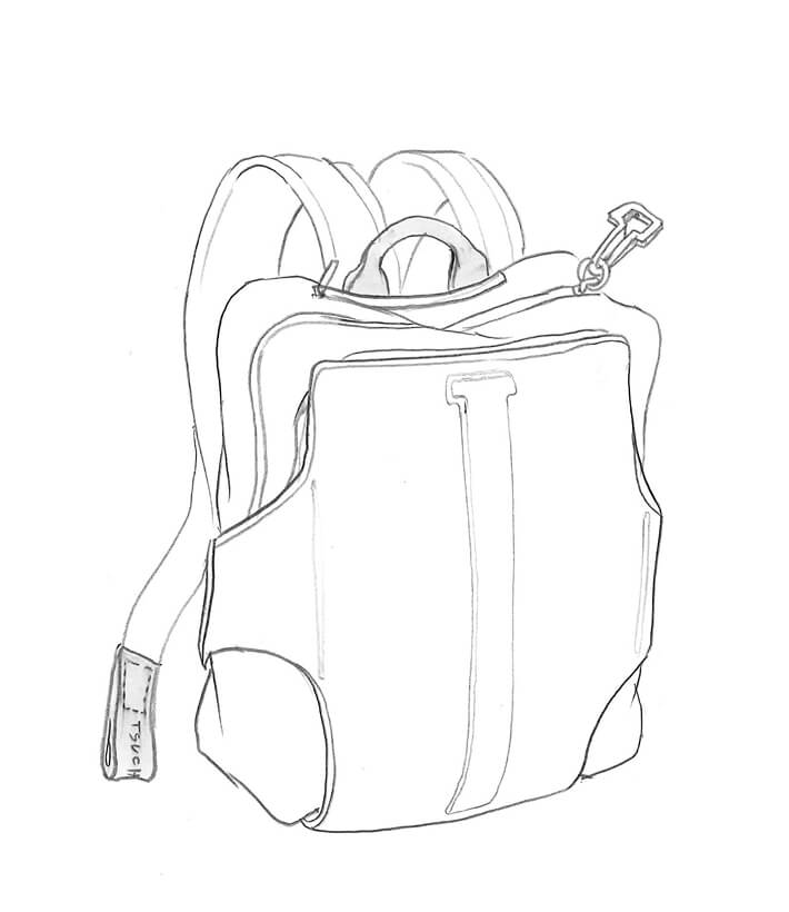 Rough Sketch: Backpack 後背包設計手稿
