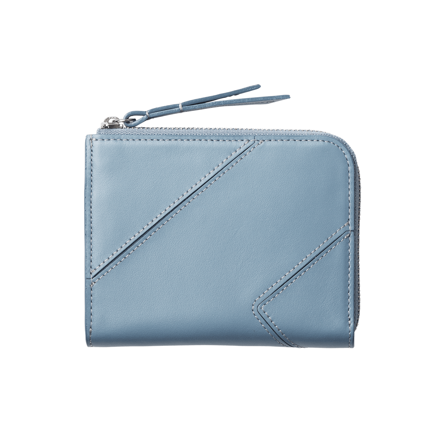 土屋鞄製造所 - 中文官網 - T Letty L型拉鍊短夾 - 淺灰藍色