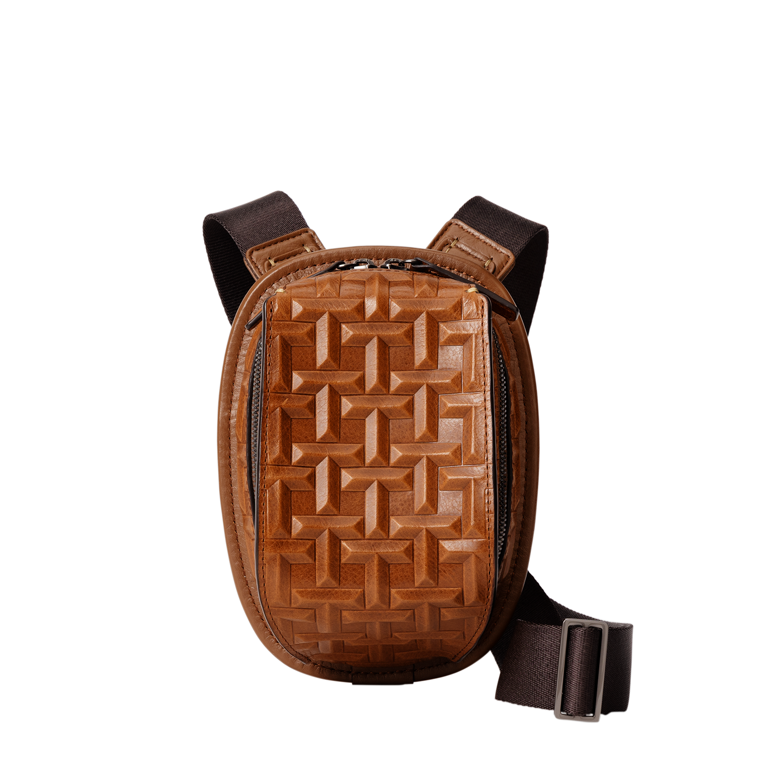 土屋鞄製造所 - 中文官網 - TSUCHIYA 隨行斜背包 壓紋款 - 棕色