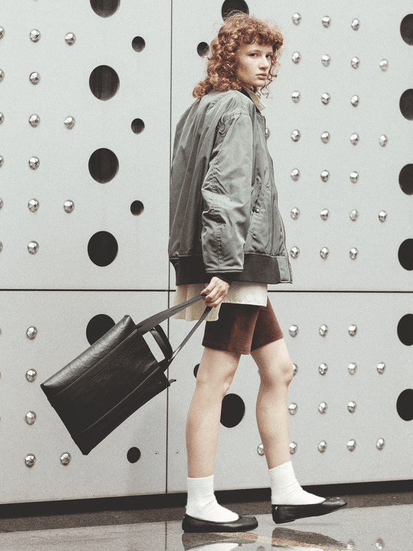 防潑水皮革 兩用電腦托特包