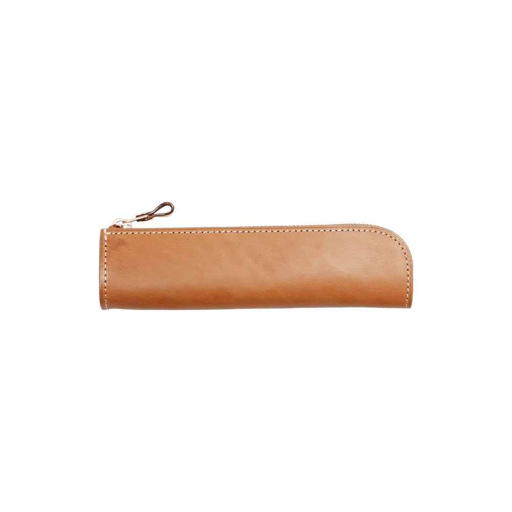 TSUCHIYA KABAN ヌメ革ファスナーペンケース オーク Nume 拉鍊筆